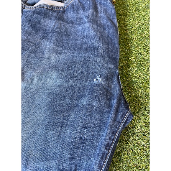 Levi's 508 Straight Jeans Men 36x30 Blue Whiskered Denim Stretch Pockets Zip Fly - Picture 5 of 5